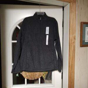 New Croft & Barrow Easy Care Extra soft Fleece Dark Gray Shirt Size Men's M